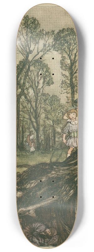Arthur Rackham - Fairies are all more or less in hiding until dusk 8.25 inch art skate deck