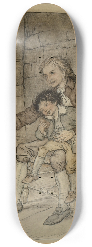 Arthur Rackham - He Gave Each a Large Piece of Gingerbread 8.25 inch art skate deck