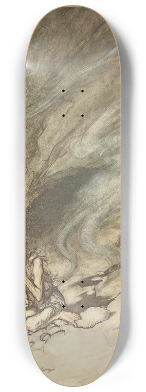 Arthur Rackham - Mime writhes under the lashes he receives 8.25 inch art skate deck