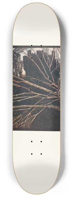 Arthur Rackham - Or a screech owl 8.25 inch art skate deck
