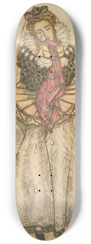 Arthur Rackham - The Duchess shed tears large as marrow-fat peas. 8.25 inch art skate deck