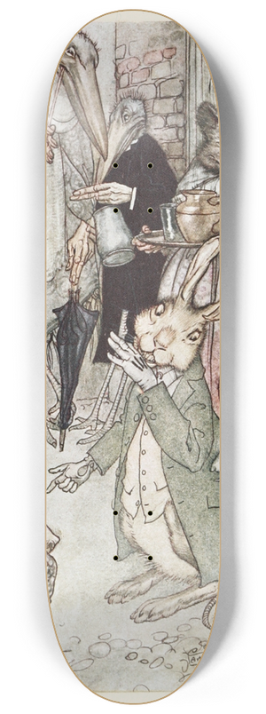 Arthur Rackham - The Hare and the Tortoise 8.25 inch art skate deck