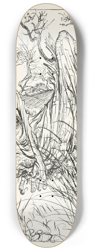 Arthur Rackham - The Oak and the Reeds 8.25 inch art skate deck