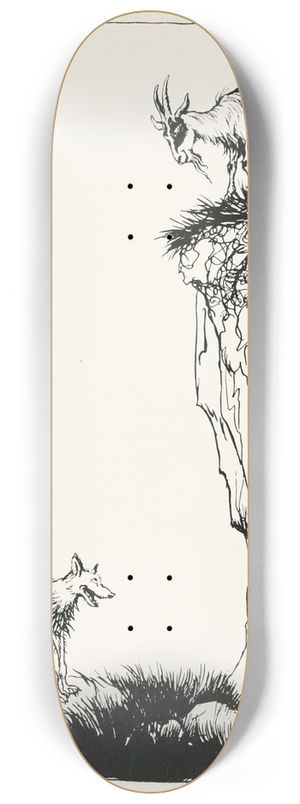 Arthur Rackham - The Wolf and the Goat 8.25 inch art skate deck