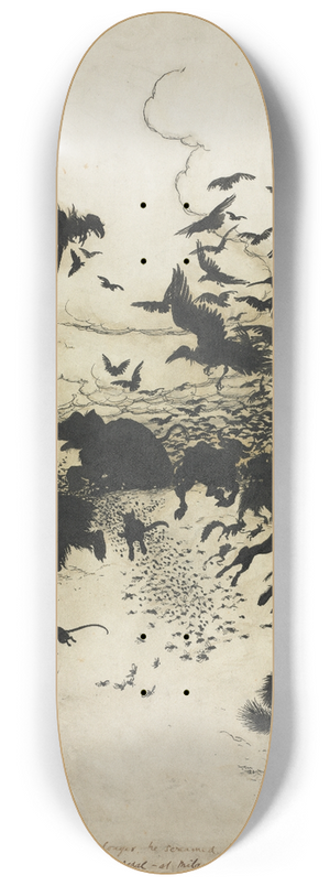 Arthur Rackham - The Wren and the Bear 8.25 inch art skate deck