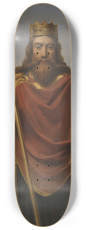 Franois-Louis Dejuinne - Clovis, roi des Francs (Clovis, King of the Franks) 8.25 inch art skate deck