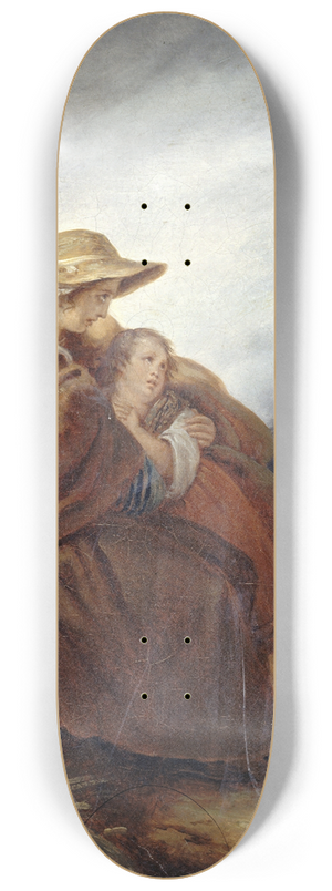 Ary Scheffer - The sailors family 8.25 inch art skate deck