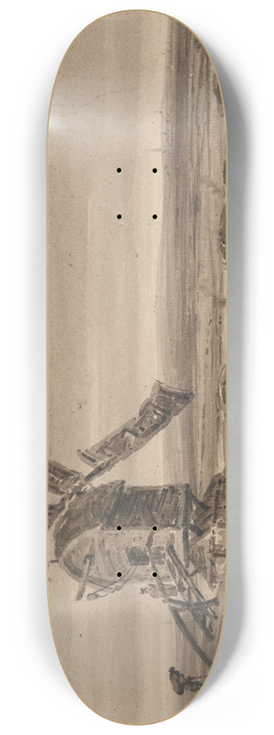 Franois Louis Thomas Francia - Landscape with a Windmill 8.25 inch art skate deck