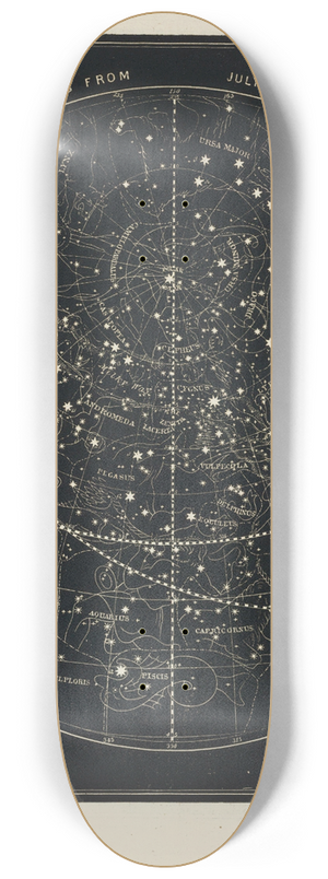 Asa Smith - Visible heavens from July 22nd to October 31st 8.25 inch art skate deck