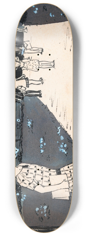 A. Tinbergen - Meisje loopt langs school 8.25 inch art skate deck