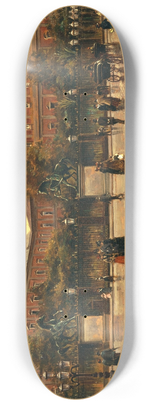 Attilio Pratella - Naples, Palazzo Reale 8.25 inch art skate deck