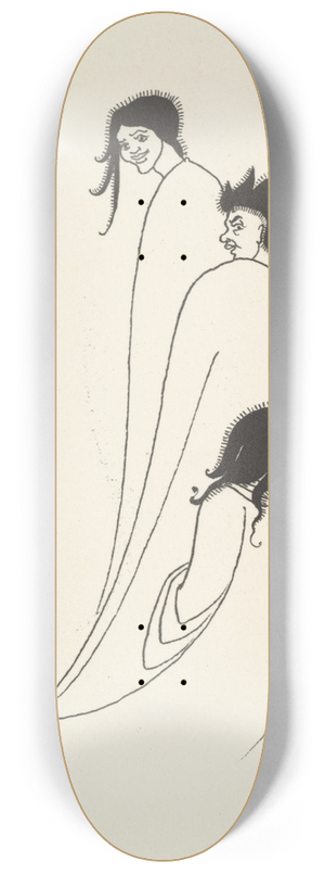 Aubrey Vincent Beardsley - Grotesques by Aubrey Beardsley 5 8.25 inch art skate deck