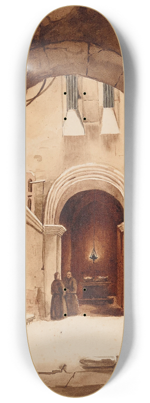 Franois-Marius Granet - Deux ermites se promenant sous des votes 8.25 inch art skate deck