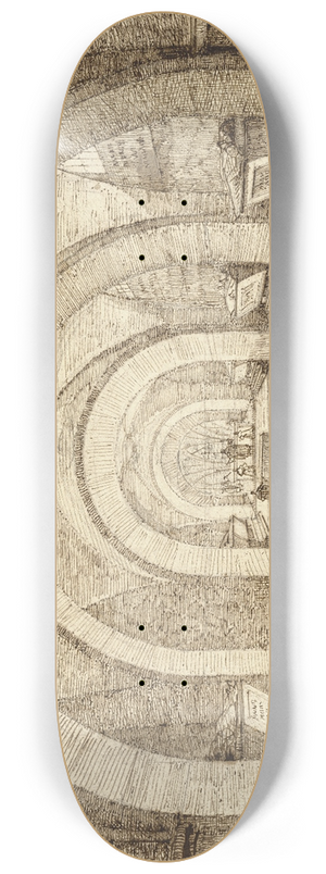 Franois-Marius Granet - Interior of the Tomb of Louis Phillippe and the Orlans Family 8.25 inch art skate deck