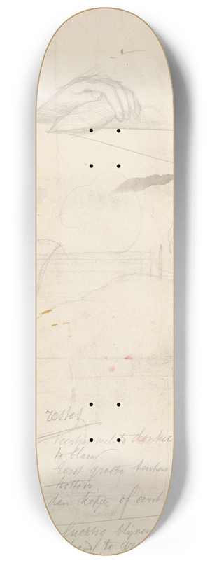 August Alleb - Schetsen en notities, onder andere van een dienstbode 8.25 inch art skate deck