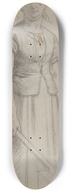 August Alleb - Staande boerin 8.25 inch art skate deck