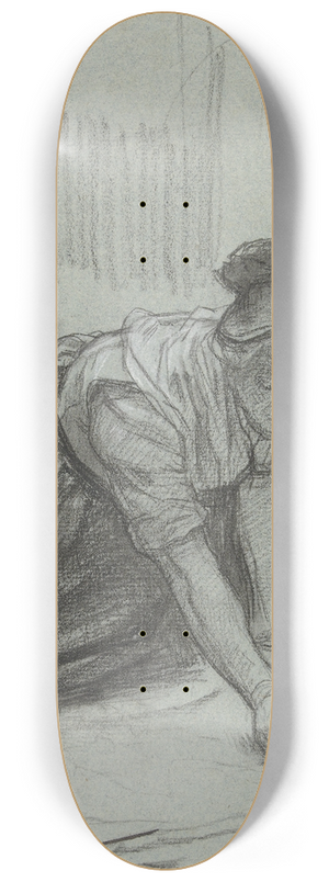 August Alleb - Vrouw op haar knien, bezig met schoonmaken 8.25 inch art skate deck