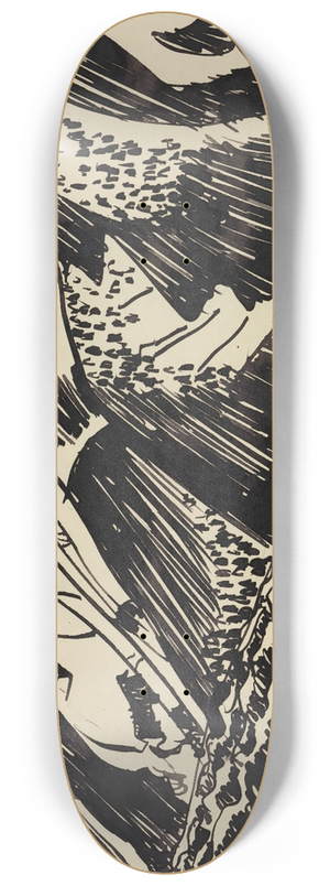 August Babberger - Berglandschaft im Bergell 8.25 inch art skate deck
