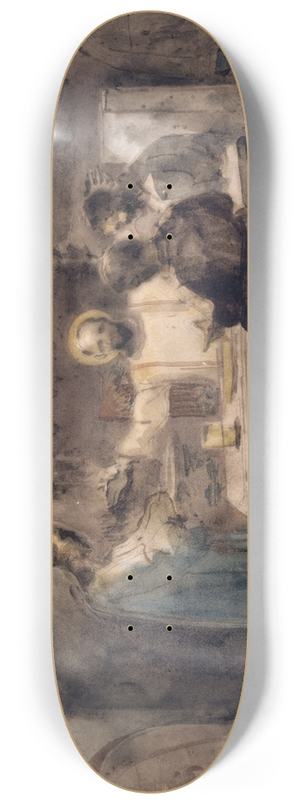 Franois-Marius Granet - Un repas dans une crypte 8.25 inch art skate deck