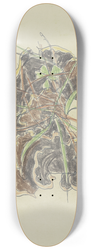 August Babberger - Study of plants 8.25 inch art skate deck