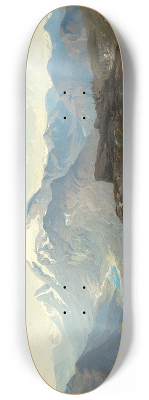 August Becker - A Mountain Landscape 8.25 inch art skate deck