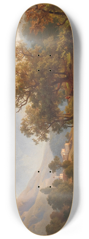 August Behrendsen - Region In South Tyrollandscape In The Morning Light 8.25 inch art skate deck
