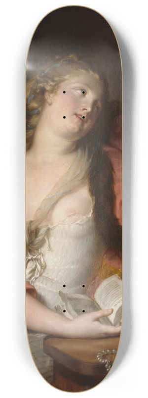 Auguste Bernard dAgesci - Lady Reading the Letters of Heloise and Abelard 8.25 inch art skate deck