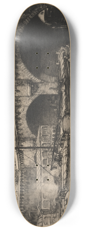 Auguste Louis Lepre - Le Pont Neuf 8.25 inch art skate deck