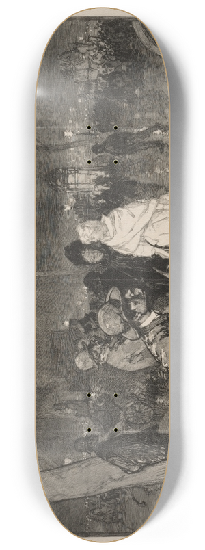 Auguste Louis Lepre - Sortie du Thtre du Chatelet 8.25 inch art skate deck