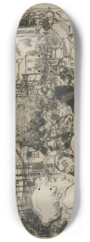 Auguste Louis Lepre - The Two Hunchbacks 8.25 inch art skate deck