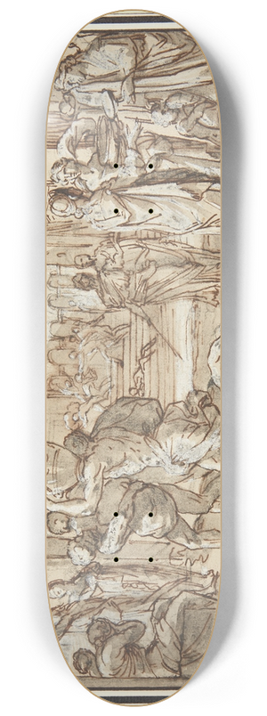 Franois Perrier - Looting of a city 8.25 inch art skate deck Franois Perrier - Looting of a city 8.25 inch art skate deck