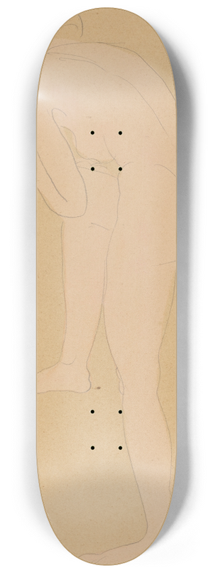 Auguste Rodin - Figure Bending Forward with Right Knee Raised 8.25 inch art skate deck