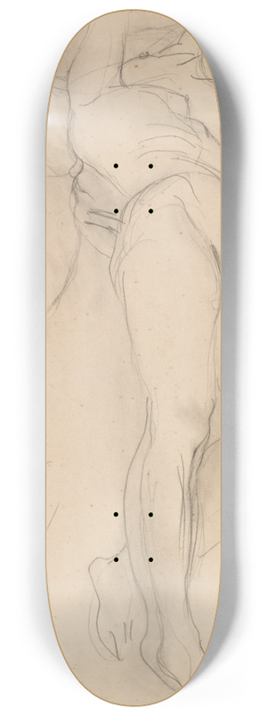 Auguste Rodin - Figure Sketch 8.25 inch art skate deck