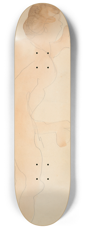 Auguste Rodin - Nude Standing, Side andBack 8.25 inch art skate deck