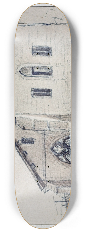 Auguste-Sbastien Bnard - Lglise Saint Jean de Latran 8.25 inch art skate deck