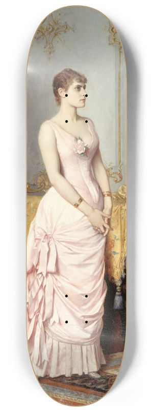 Auguste Toulmouche - Portrait de Rose Caron (1857-1890), chanteuse. 8.25 inch art skate deck