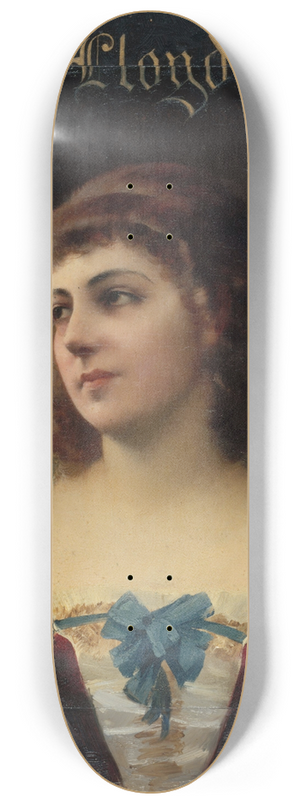 Franois Schommer - Portrait de Mademoiselle LLoyd (Marie-Emilie Jolly, 1842-1897, dite), socitaire de la Comdie-Franaise. 8.25 inch art skate deck