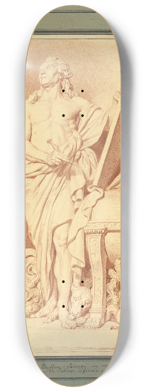 Augustin Pajou - Monument to Buffon 8.25 inch art skate deck