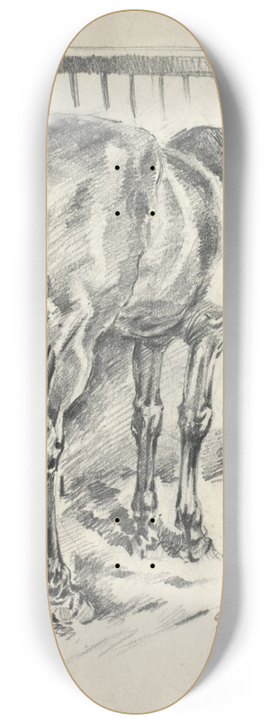 August Kratzer - Pferd im Stall 8.25 inch art skate deck