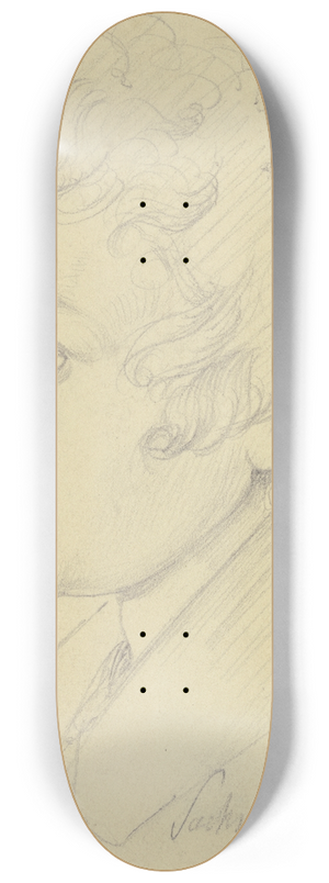August Lucas - Bildnis eines jungen Mannes 8.25 inch art skate deck
