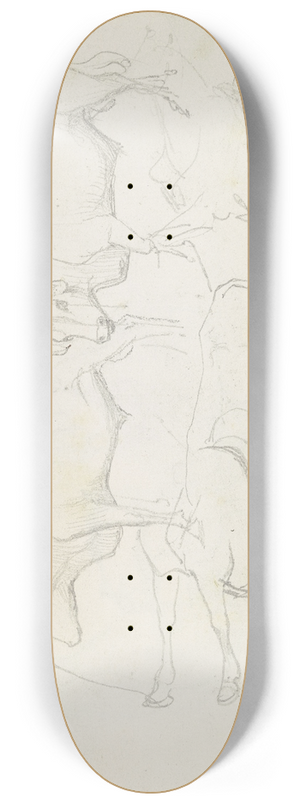 August Lucas - Horses and cattle 8.25 inch art skate deck