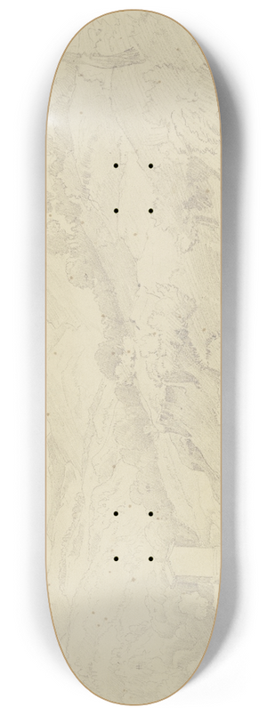August Lucas - Landschaft mit Bildstock bei Civitella, dem heutigen Bellegra 8.25 inch art skate deck