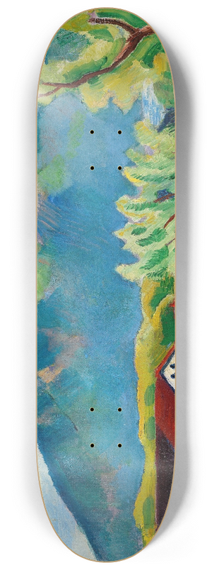 August Macke - Frhlingslandschaft in Tegernsee 8.25 inch art skate deck
