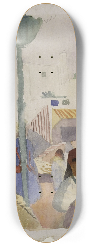 August Macke - Market in Tunis II 8.25 inch art skate deck