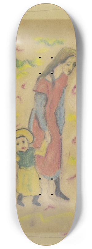 August Macke - Two children 8.25 inch art skate deck