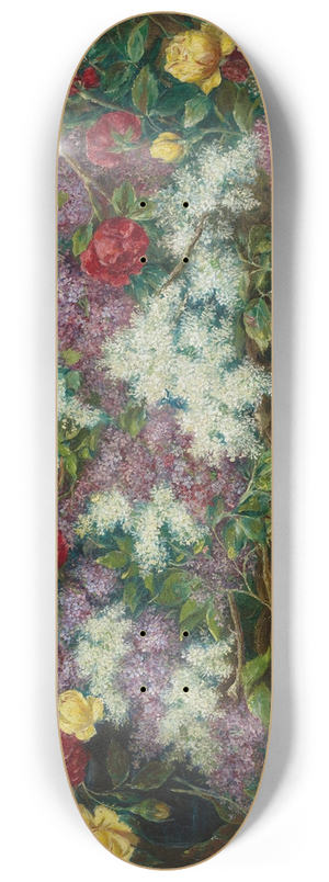 August Pollak - Lilacs And Roses 8.25 inch art skate deck