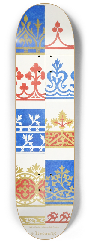 Augustus Pugin - Bordures 8.25 inch art skate deck