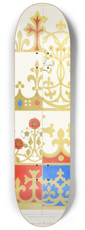 Augustus Pugin - Crowns and Cresting 8.25 inch art skate deck