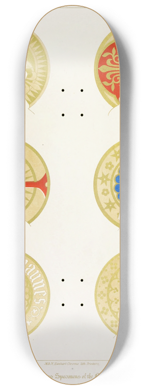 Augustus Pugin - Various Forms of the Nimbus 8.25 inch art skate deck