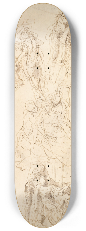 Aurelio Luini - Studies for the Deposition 8.25 inch art skate deck